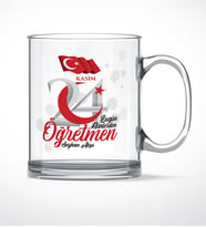 BK Gift Kişiye Özel Bugün Günlerden Öğretmen Cam Kupa Bardak - 2