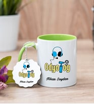 Odyolog Yeşil Kupa Bardak Ve Anahtarlık Set