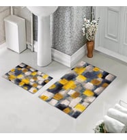 Banyo Halısı Ikili Klozet Takımı Kaymaz Tabanlı (60 xm x 100 cm + 40 cm x 60 cm) 