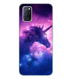 Unicorn Tasarımlı Süper Şeffaf Silikon Telefon Kılıfı Oppo A52-A72