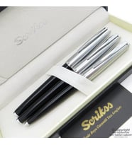 Scrikss 78 3'lü Set Siyah  Dolma Kalem + Roller Kalem + Tükenmez Kalem Seti  Scrikss Metropolis  İsme Özel Kalem  Hediye Kalem