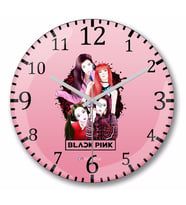 Black Pink     BlackPink   Duvar Saati   Bombeli Gercek Cam