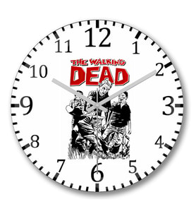 The Walking Dead Duvar Saati Bombeli Gercek Cam