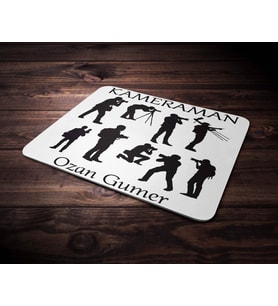 Kişiye Özel Kameraman Tasarımlı Mouse Pad (Renksiz)