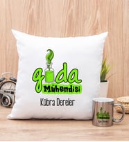 Gıda Mühendisi Yastık ve Silver Kupa Bardak