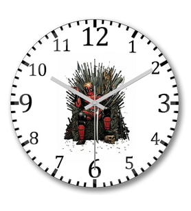 Game Of Dedpool Duvar Saati Bombeli Gercek Cam