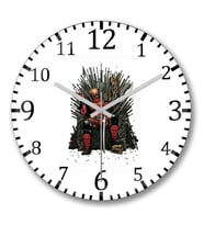 Game Of Dedpool Duvar Saati Bombeli Gercek Cam