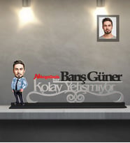 Kişiye Özel Polis Karikatürlü Kolay Yetişmiyor Ahşap Biblo Bay-2