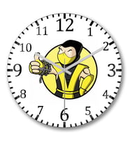 Scorpion Vault Boy Duvar Saati Bombeli Gercek Cam