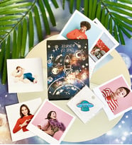 Kişiye Özel 6 Fotoğraflı Space Roket Mini Albüm Ve Rozet Set