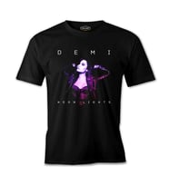 Demi Lovato - Neon Lights Siyah Erkek Tshirt