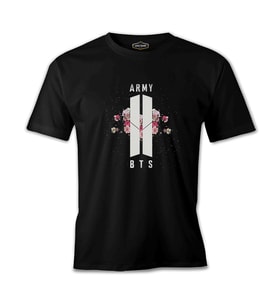 BTS - Logo Hit Siyah Erkek Tshirt