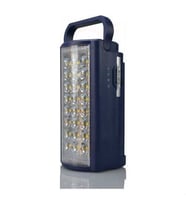 Usb Şarj Çıkışlı 18 LED'Li 80 Saat Kesintisiz Işık Akülü Şarjlı Işıldak Taşınabilir Kulplu (Mavi)