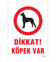 SÖNSAN UYARI LEVHALARI ''DİKKAT KÖPEK VAR'' PVC 25*35
