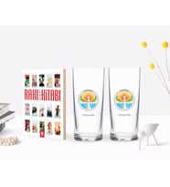 BK Gift Kişiye Özel Renkli Baskılı Adana Tasarımlı Turistik İkili Rakı Bardağı ve Rakı Cep Kitabı Hediye Seti-2 (Model 1)