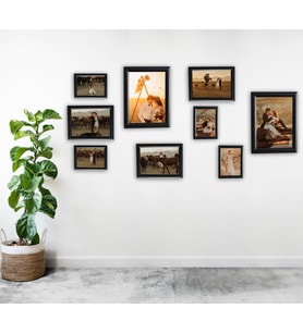 Dekoratif Palet Çoklu Çerçeve Fotoğraflı (model 3) (Siyah)