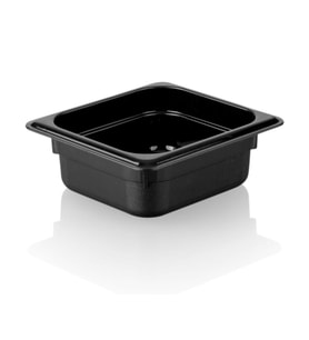 Plastport Kırılmaz Gastronom Küvet - Siyah 1/6-65 (Siyah-Gri)