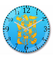 Jake Jake Jake Adventure time Duvar Saati Bombeli Gercek Cam