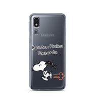 Snoopy Tasarımlı Süper Şeffaf Silikon Telefon Kılıfı Samsung A2 Core