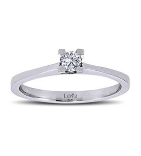 Lova G Renk 0,12 Karat Pırlanta Tektaş Yüzük - 1030012