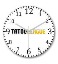 Tatooleague Logo Preto Duvar Saati Bombeli Gercek Cam