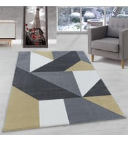 Modern Geometrik desenli Halı yumuşak Sarı Gri Siyah Beyaz renklerde