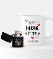 BK Gift Kişiye Özel En İyi Anne Çakmak ve Kupa Seti (Model 1)