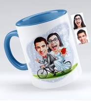 BK Gift Kişiye Özel Evleniyoruz Karikatür Kupa Bardak  3