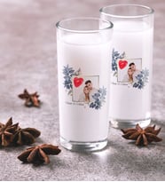 BK Gift Kişiye Özel Renkli Baskılı İsimli Fotoğraflı İkili Rakı Bardağı Seti-33 (Beyaz)