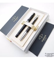 Parker Urban Premium Abanoz Siyah Dolma Kalem + Tükenmez Kalem İsme Özel Kalem Hediyelik Kalem