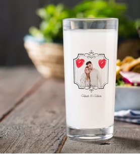 BK Gift Kişiye Özel Renkli Baskılı İsimli Fotoğraflı Rakı Bardağı-31 (Beyaz)