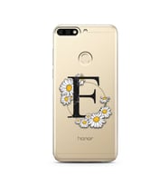 Papatya Harf Tasarım Süper Şeffaf Silikon Telefon Kılıfı Huawei Honor 7c-Y7 (201