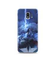 Kaptan Amerika Tasarım Süper Şeffaf Silikon Telefon Kılıfı Samsung J2 Pro (2018)