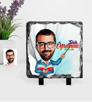 BK Gift Kişiye Özel Bay Öğretmen Karikatürlü Dekoratif Doğal Taş  3