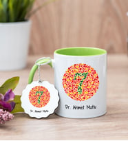 Göz Doktoru Yeşil Kupa Bardak Ve Anahtarlık Set