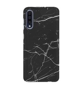 Kılıfland Samsung Galaxy A50 Kılıf Silikon Resimli Kapak Siyah Koyu Mermer Stok 1299