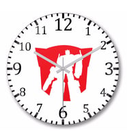 Transformers Symbol of Freedom  Duvar Saati Bombeli Gercek Cam