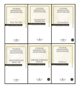İş Bankası Dostoyevski 6 Kitap Set Hasan Ali Yücel Klasikleri (Suç ve Ceza- Karamazov Kardeşler- Kumarbaz- Yeraltından Notlar- Ölüler Evinden Anılar- Budala