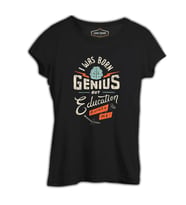 Yazı - Genius Siyah Kadın Tshirt