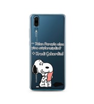 Snoopy Tasarımlı Süper Şeffaf Silikon Telefon Kılıfı Huawei P20 