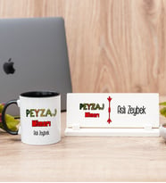 Peyzaj Mimarı Siyah Kupa Bardak Ve Masa İsimliği Hediye Seti