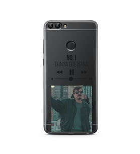 No.1 Mp3 Tasarımlı Süper Şeffaf Silikon Telefon Kılıfı Huawei P Smart 