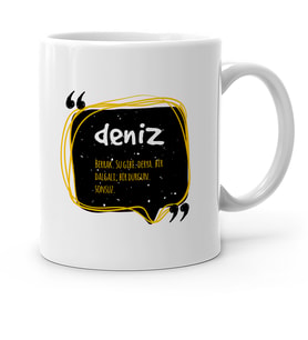 BK Gift Kişiye Özel İsim Anlamı Beyaz Kupa Bardak  4