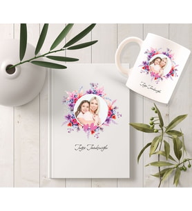 BK Gift Kişiye Özel İsimli Fotoğraflı Beyaz Defter ve Kupa Seti - 11