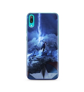 Kaptan Amerika Tasarım Süper Şeffaf Silikon Telefon Kılıfı Huawei Y7 Pro 2019