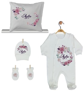 Pia Baby Gl 1914-04 İsme Özel Yastık Tulum Set