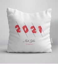 BK Gift Kişiye Özel 2024 Mutlu Yıllar Beyaz Yastık-2