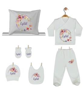 Pia Baby Gl 1923-08 İsme Özel Yastık Zıbın Set