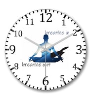 Breathe In Breathe Out Duvar Saati Bombeli Gercek Cam