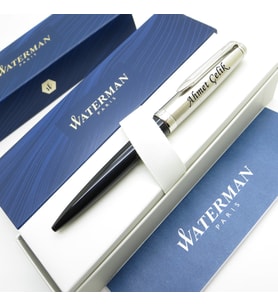 Waterman Embleme Siyah CT Tükenmez Kalem İsme Özel Kalem Hediyelik Kalem